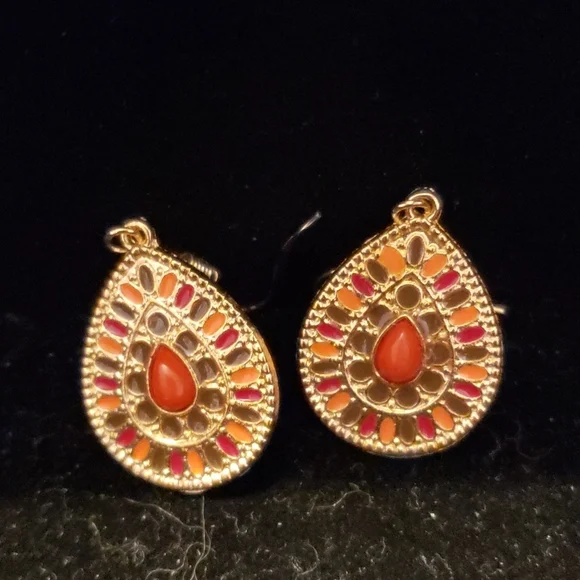 Sunset colored earrings - Picture 2 of 2